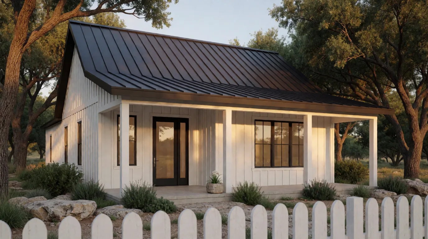 Golden-hour rendering of a PAKAL custom home
